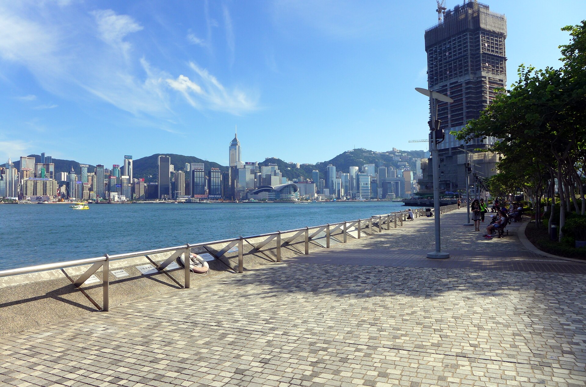 尖沙咀の海沿いの遊歩道